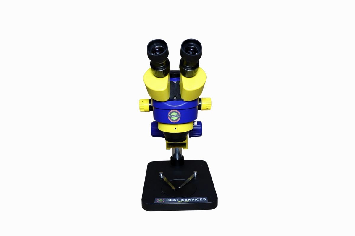BST-75T BLUE-YELLOW MICROSCOPE WITH CAMERA PORT LIGHT AND 0.5X CTV